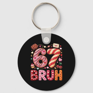 Porte-clés Drôle Bruh 67 Six Sept Mème Saint-Valentin Garçons