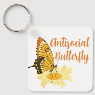 Porte-clés Drôle cadeau pour Introvert Antisocial Butterfly