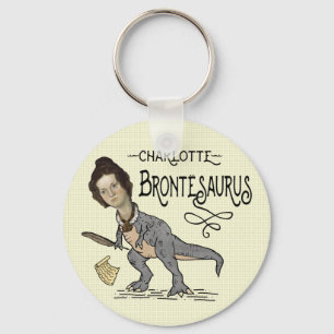 Porte-clés Drôle Charlotte Bronte Saurus Dinosaur Lecteur de