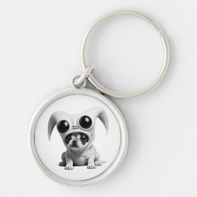 Porte-clés Drôle chien alien (Devant)
