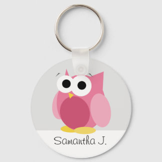 Porte-clés Drôle Chouette rose - Porte - clé personnalisé