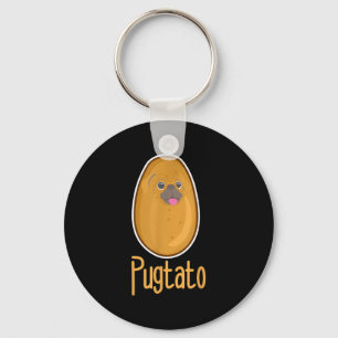 Porte-clés Drôle Citation Pugtato Chiens de pomme de terre