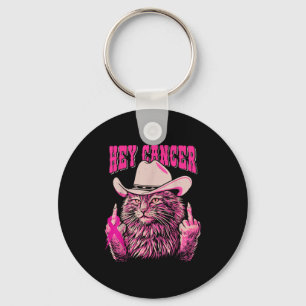 Porte-clés Drôle Conscience du cancer du sein Western Rose Ch