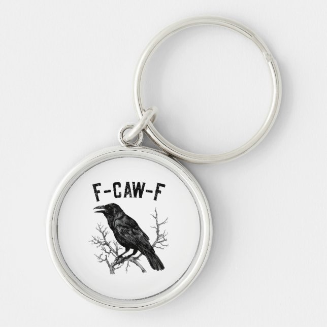 Porte-clés Drôle Corbeau Oiseau Hommes Femmes (Devant)