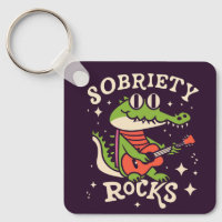 Drôle Crocodile Cartoon Sobriety Rocks Custom