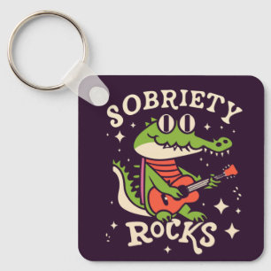 Porte-clés Drôle Crocodile Cartoon Sobriety Rocks Custom