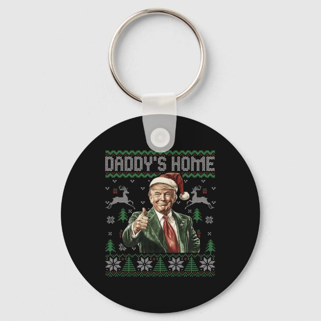 Porte-clés Drôle Daddy's Home Trump laide pull de Noël Xm (Recto)