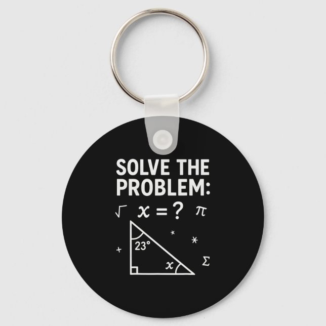 Porte-clés Drôle de 67 Math Meme Résoudre le problème Enseign (Recto)