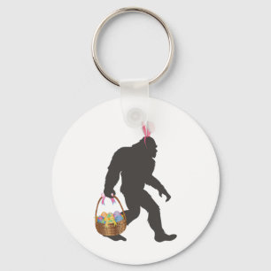 Porte-clés Drôle de Bigfoot Pâques Gris - Clic Fit, Col Rond,