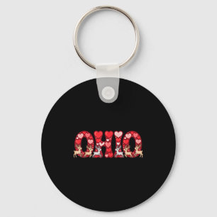Porte-clés Drôle de cerf de l'Ohio Fête du Midwest O-h-i-o à