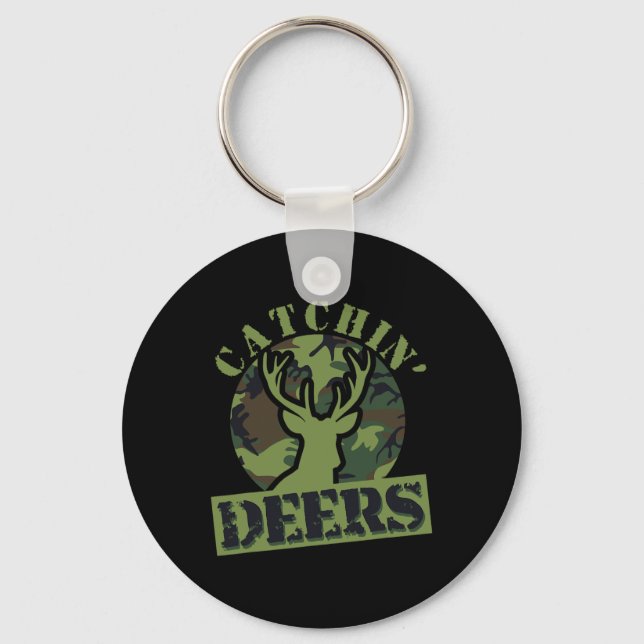 Porte-clés Drôle de chasse aux cerfs  (Recto)