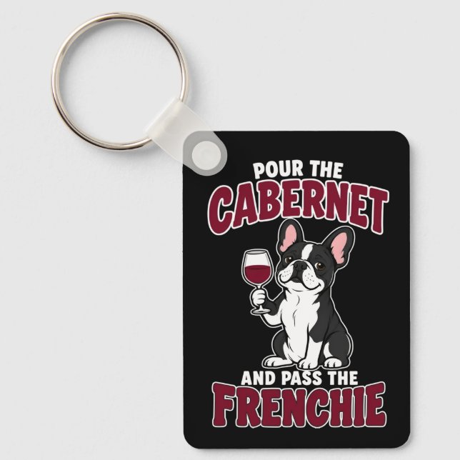 Porte-clés Drôle de chiot Bouledogue Français Frenchie amateu (Recto)