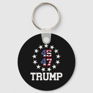 Porte-clés Drôle de code QR du président Trump 4547 mouvement