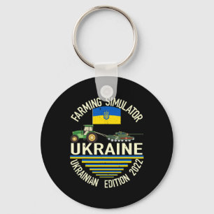 Porte-clés Drôle de fermier ukrainien vole un char Memes Je s