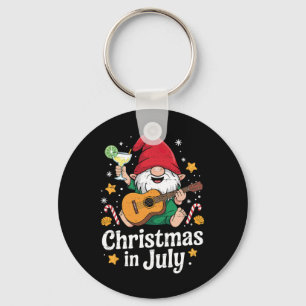 Porte-clés Drôle de gnome Noël en juillet Eté Xmas Plage Va