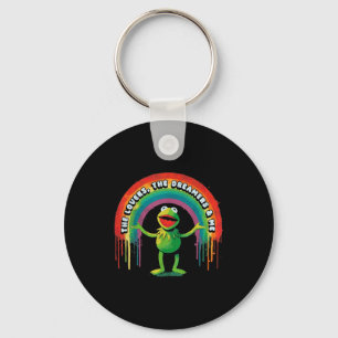 Porte-clés Drôle de grenouille arc-en-ciel rétro Connection L