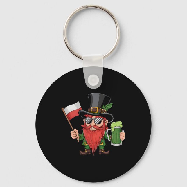Porte-clés Drôle de la Saint-Patrick Polonaise Fête de la Pol (Recto)