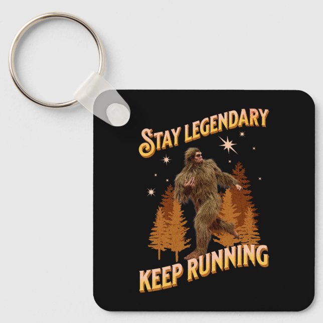 Porte-clés Drôle de motivation de course de Bigfoot (Recto)