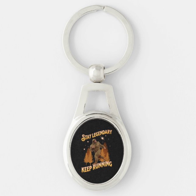 Porte-clés Drôle de motivation de course de Bigfoot (Devant)
