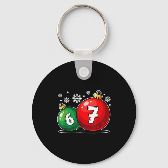 Porte-clés Drôle de Noël 67 Six Sept Meme Gen Alpha Argot  (Recto)
