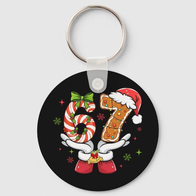 Porte-clés Drôle de Noël Six Sept 6 7 Mème Gén Alpha Argot (Recto)