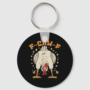 Porte-clés Drôle de poulet F-Caw-F Chicken Vintage Grap