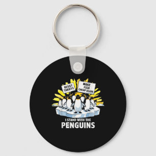 Porte-clés Drôle de résister aux pingouins protestation contr