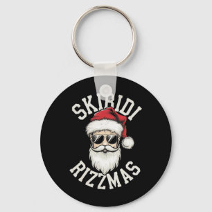 Porte-clés Drôle de Rizzmas Skibidi Noël Merry Rizz