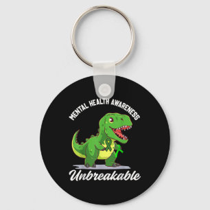 Porte-clés Drôle de sensibilisation à la santé mentale Dinosa