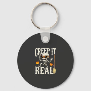 Porte-clés Drôle de squelette dansant Halloween Creep It Real
