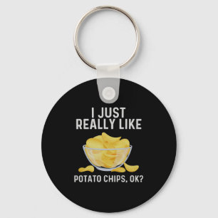 Porte-clés Drôle de Tato Chips Art pour hommes femmes enfants