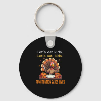 Porte-clés Drôle de Thanksgiving Professeur Dinde Allons Mang