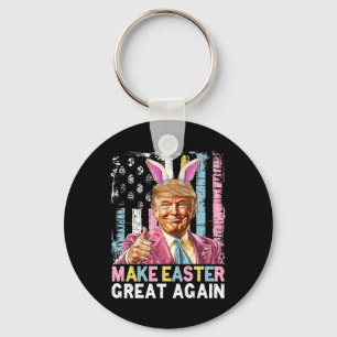Porte-clés Drôle de Trump Faire Pâques Grande Encore Lapin Ch