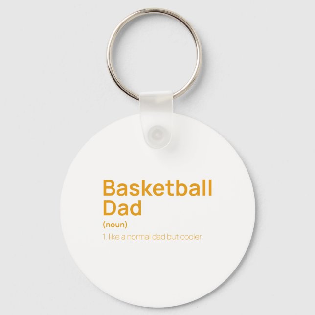 Porte-clés Drôle définition papa de basket-ball (Recto)