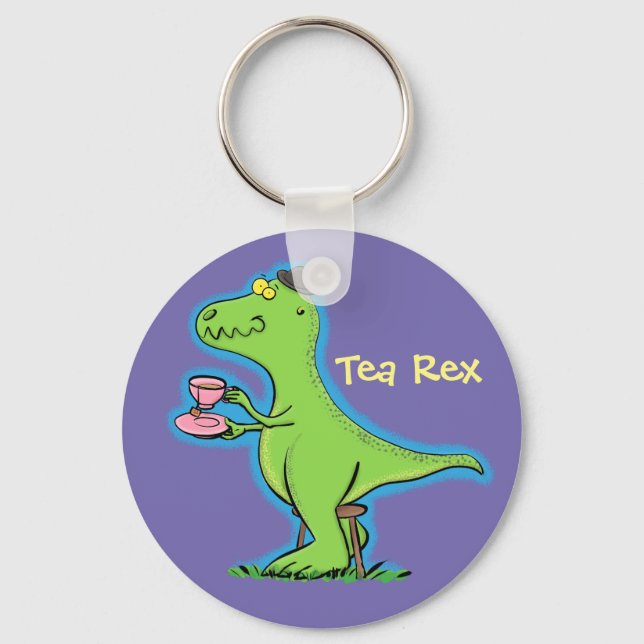 Porte-clés Drôle dessin animé de dinosaure T rex (Recto)
