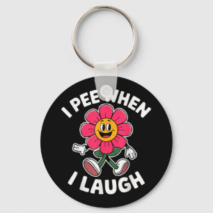 Porte-clés Drôle Dit Que Je Pie Quand Je Ris Flower Fun Pun H