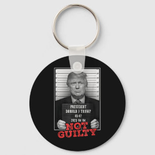 Porte-clés Drôle Donald Trump Pas Coupable Tiré De Mug, Libre