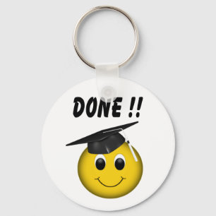 Porte-clés Drôle Emoji "Terminé" Graduation