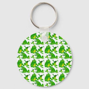 Porte-clés Drôle Émotions De La Grenouille Mad Curieux Grenou