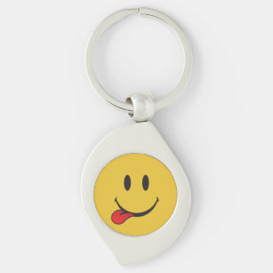 Porte-clés Drôle et mignon collant la langue Emoji