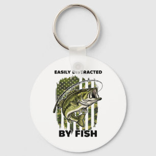 Porte-clés Drôle facilement distrait par le poisson B camoufl
