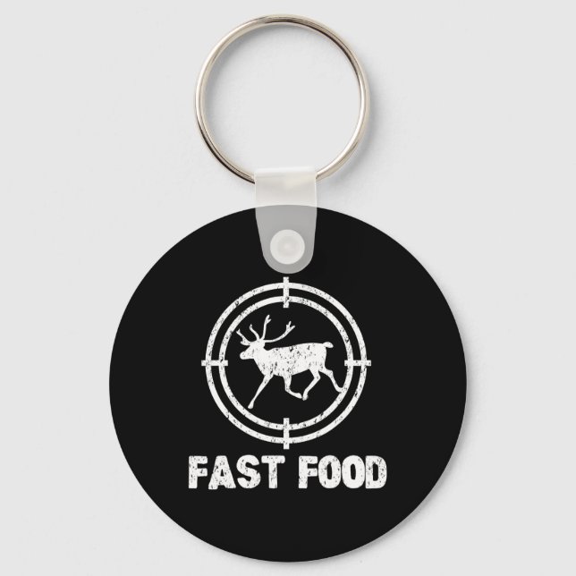 Porte-clés Drôle Fast Food Deer Hunter Chasse Cadeau (Recto)