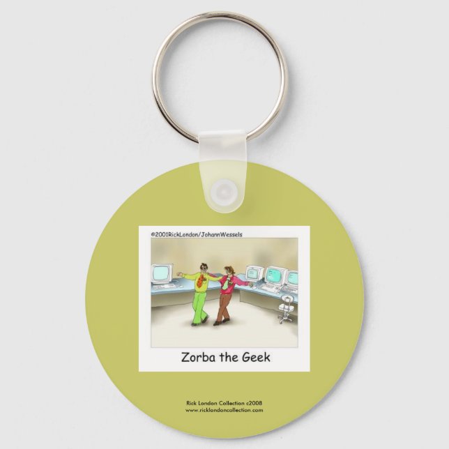 Porte-clés Drôle Geek d'ordinateur sur Porte - clé (Recto)