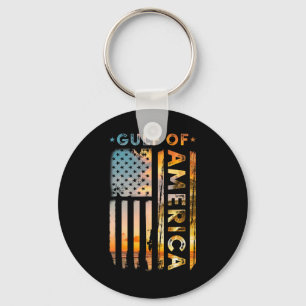 Porte-clés Drôle Golfe D'Amérique Américaine Vintage Drapeau
