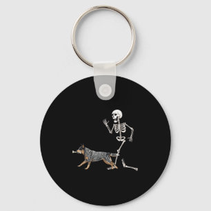 Porte-clés Drôle Halloween chien de bétail australien et sque