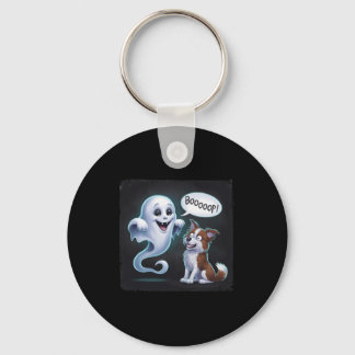 Porte-clés Drôle Halloween Ghost Husky Chien Boop Silencieux