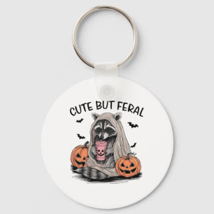 Porte-clés Drôle Halloween Raccoon Avec Ts Citrouille - Cute
