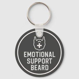 Porte-clés Drôle Homme's Emotional Support Beard Joke Gift