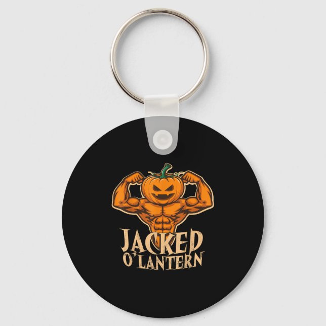 Porte-clés Drôle Jacked Halloween Citrouille Motivation entra (Recto)