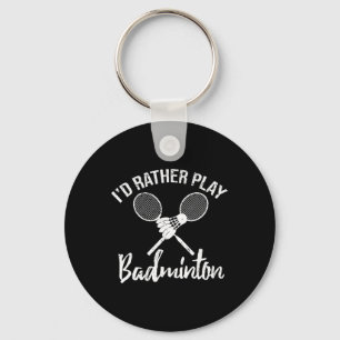 Porte-clés Drôle je préfère jouer Dminton Retro Vintage Tee